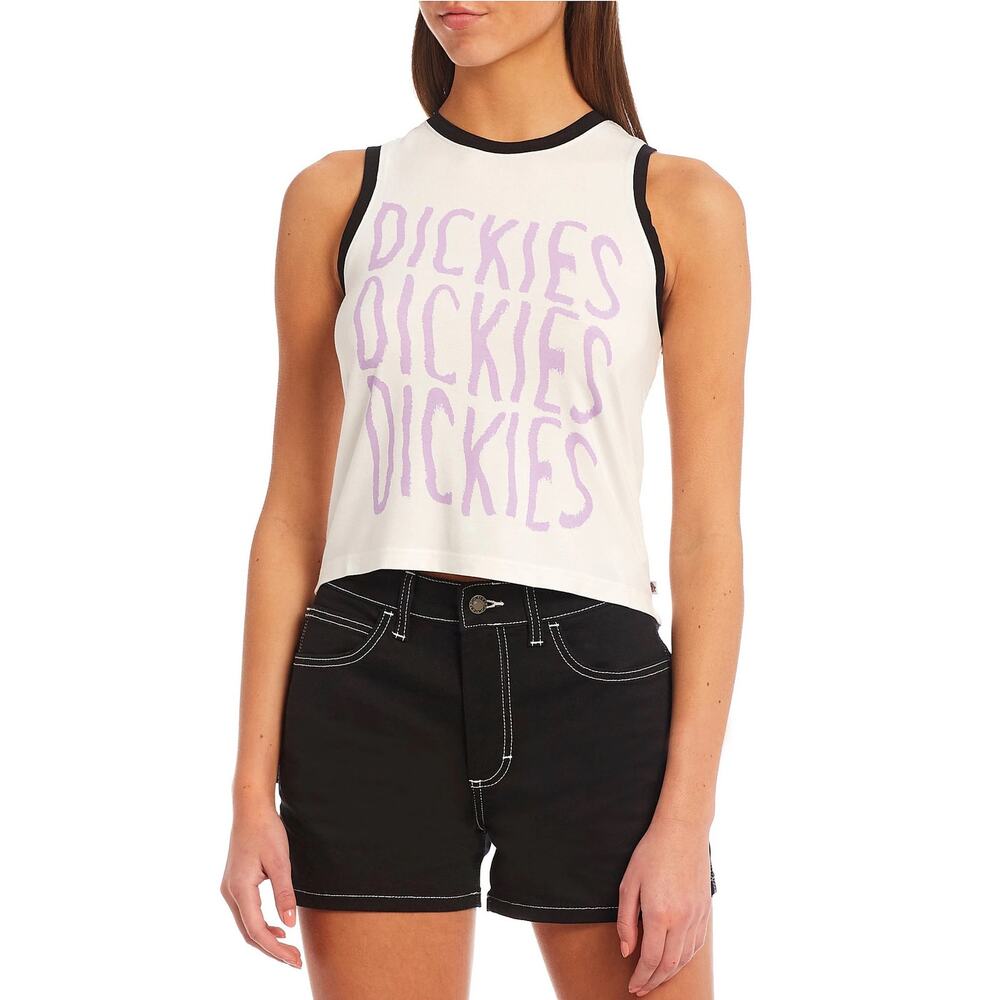 Dickies White and Black Tank Top